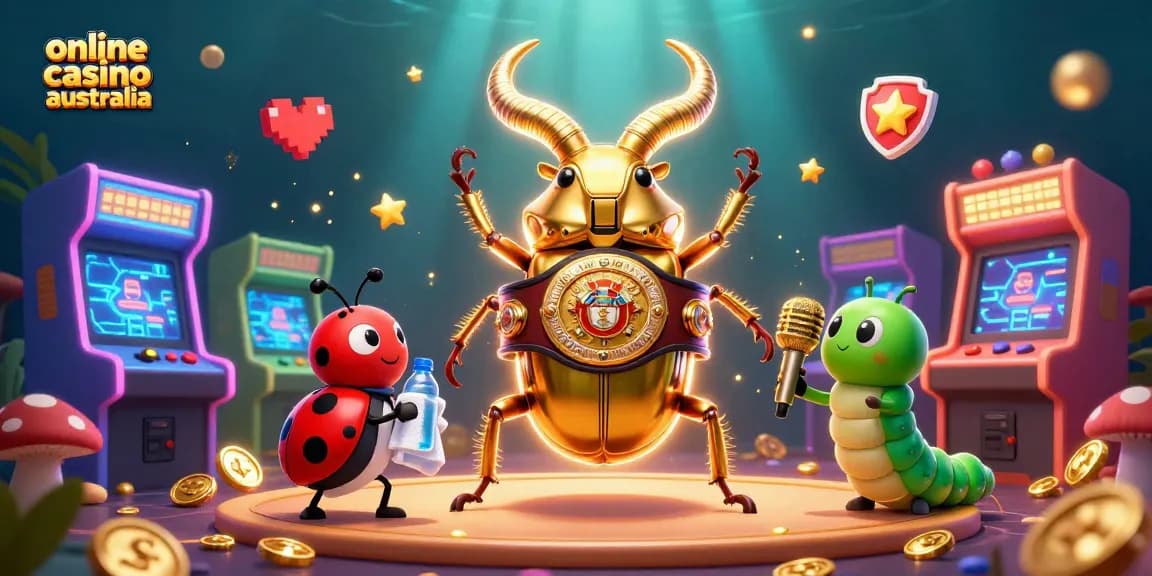 Experience thrilling gameplay at online casino australia, featuring vibrant characters and casino elements.