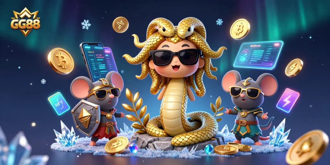 Engage in thrilling gameplay with GG88, showcasing 3D characters amidst vibrant casino elements.