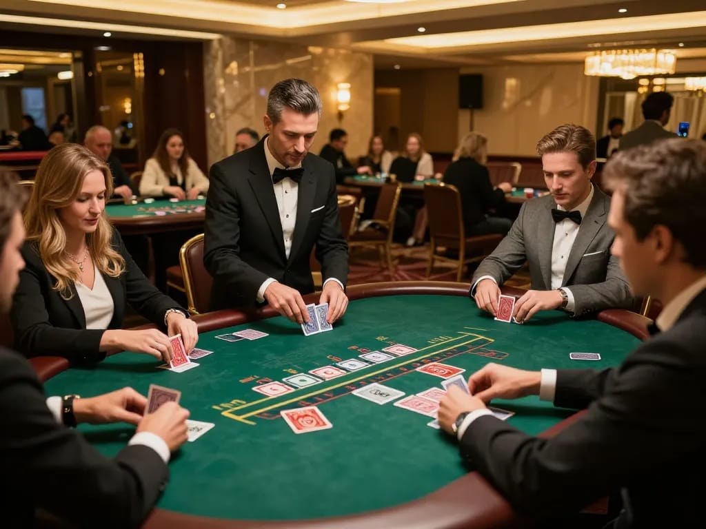 Players enjoying a thrilling blackjack game at RR88 casino, showcasing exciting gameplay.