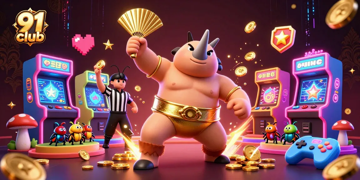 Win thrilling prizes at 91 club with captivating gaming experiences including a vibrant casino setup.