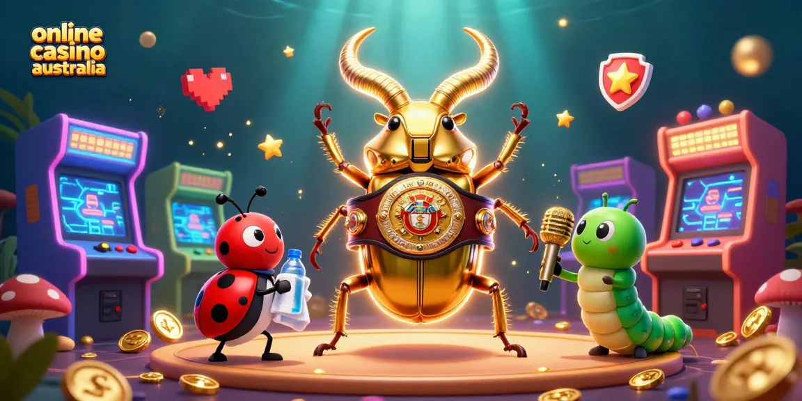 Experience thrilling gameplay at online casino australia, featuring vibrant characters and casino elements.