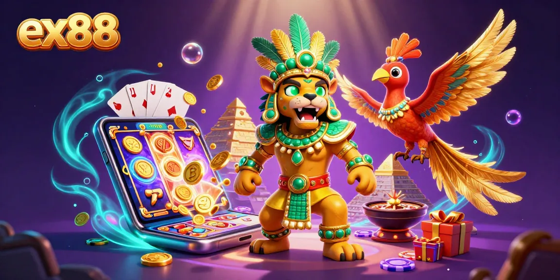 Win big at ex88 with thrilling games, vibrant characters, and exciting casino elements all around.