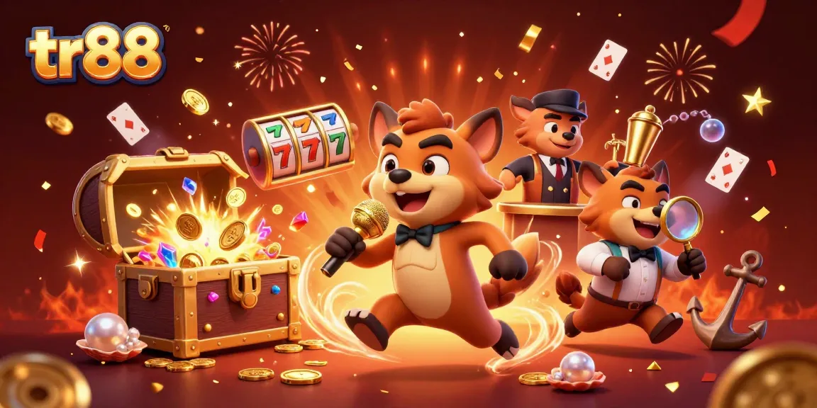 Experience the excitement at tr88 Casino with lively hyenas showcasing slots and entertainment.