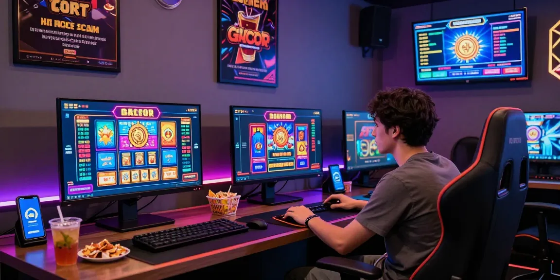 Engaging online player experiencing the excitement of slot gacor games in a modern setup.